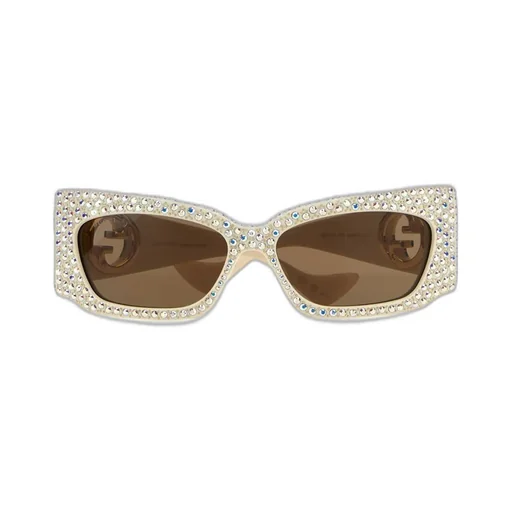 Rectangular Sunglasses With Crystals