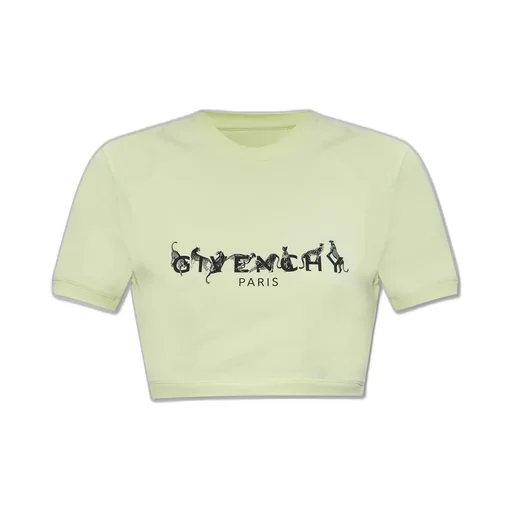 Cropped T-Shirt With Animal Motif
