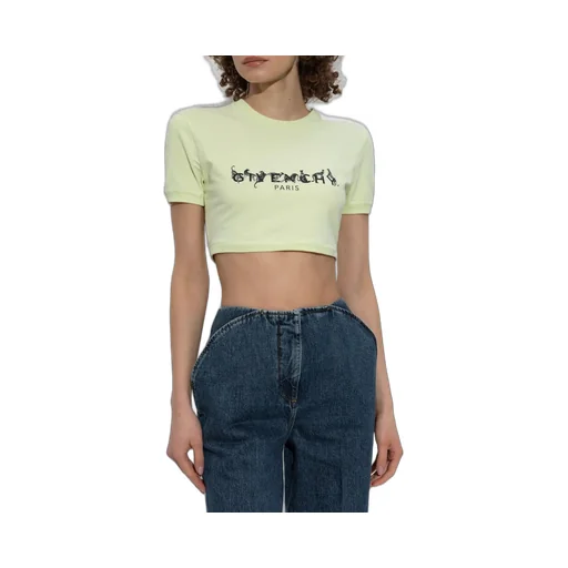 Cropped T-Shirt With Animal Motif