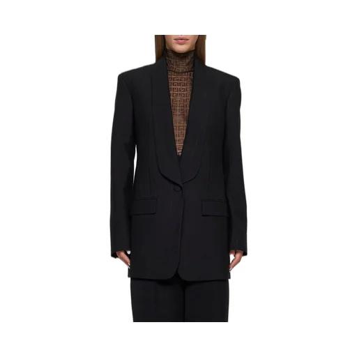 Single-Breasted Shawl Collar Blazer