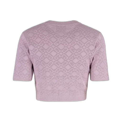 Cropped Diamond Knit Sweater