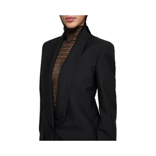 Single-Breasted Shawl Collar Blazer