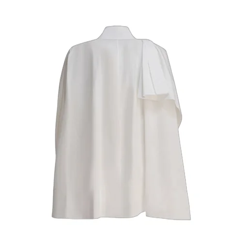 Asymmetric Draped Poplin Shirt