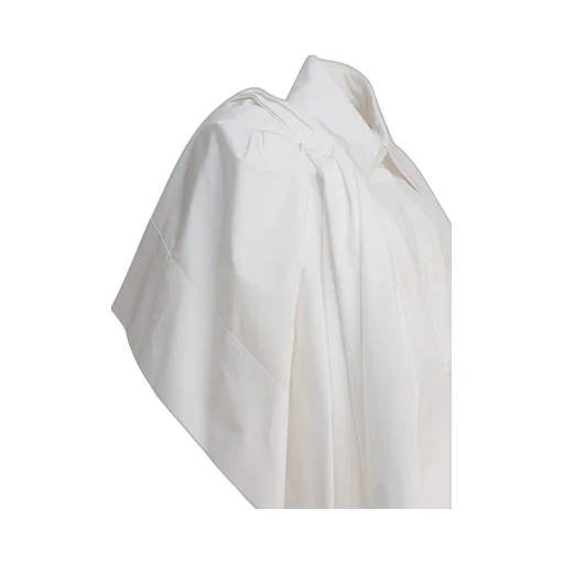 Asymmetric Draped Poplin Shirt