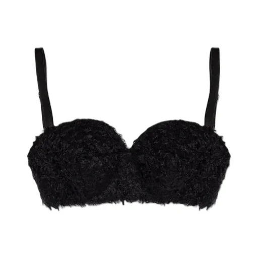Faux Fur Bandeau Top