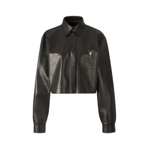 Cropped Leather Shirt