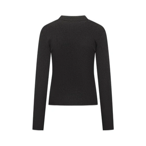Ribbed Mock Neck Top