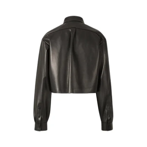 Cropped Leather Shirt
