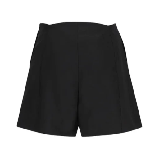 High-Waisted Shorts With Decorative Buttons