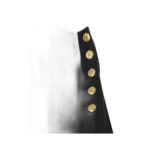 High-Waisted Shorts With Decorative Buttons