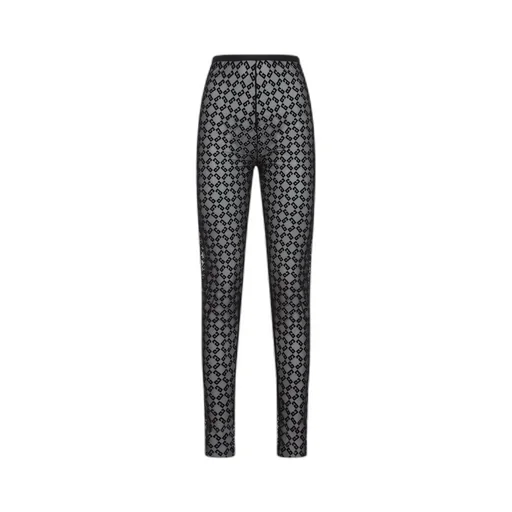 Logo Print Mesh Leggings