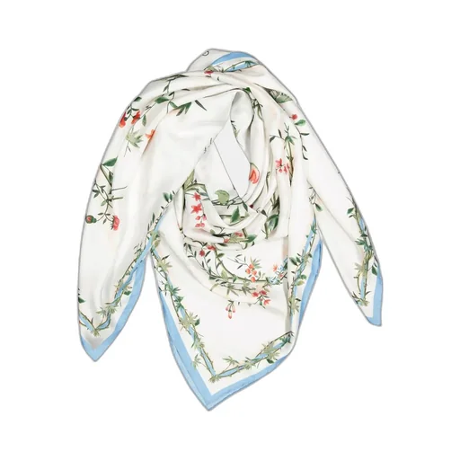 Floral Print Silk Scarf