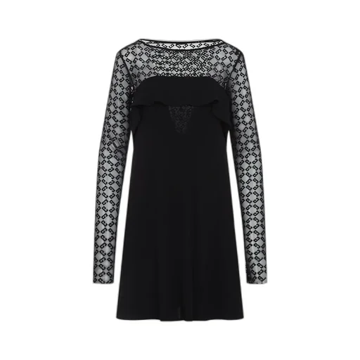 Dress With Lace Sleeves