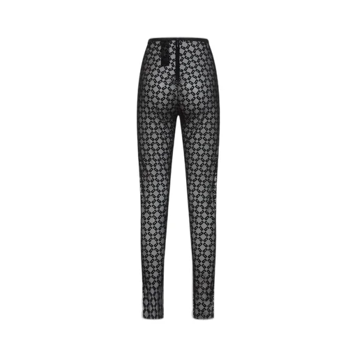 Logo Print Mesh Leggings