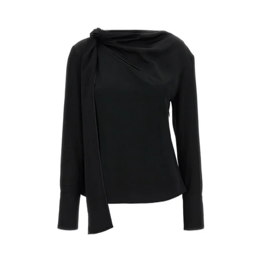 Asymmetric Draped Blouse