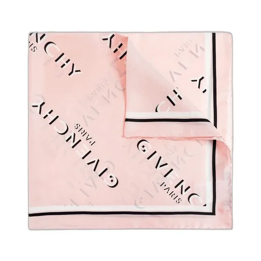 Logo Print Silk Scarf