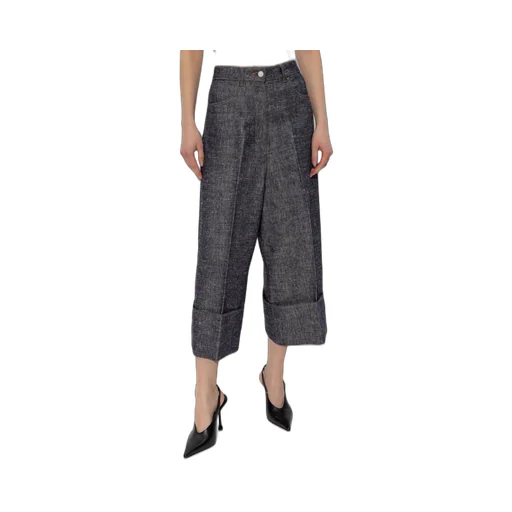 High-Waisted Straight-Leg Trousers