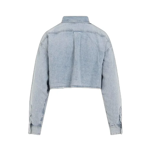 Cropped Denim Shirt