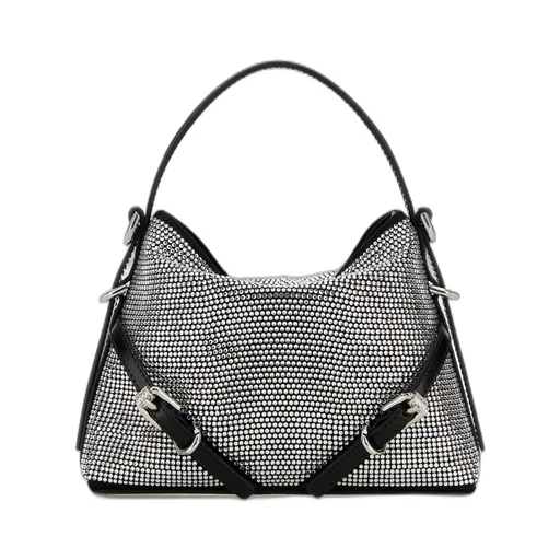 Crystal-Embellished Shoulder Bag