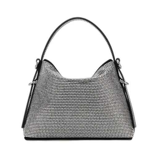 Crystal-Embellished Shoulder Bag