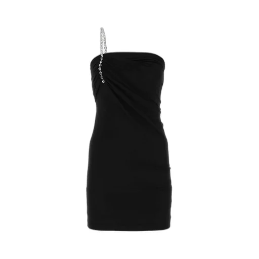 One-Shoulder Chain Dress