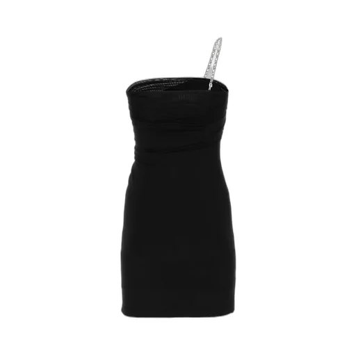 One-Shoulder Chain Dress