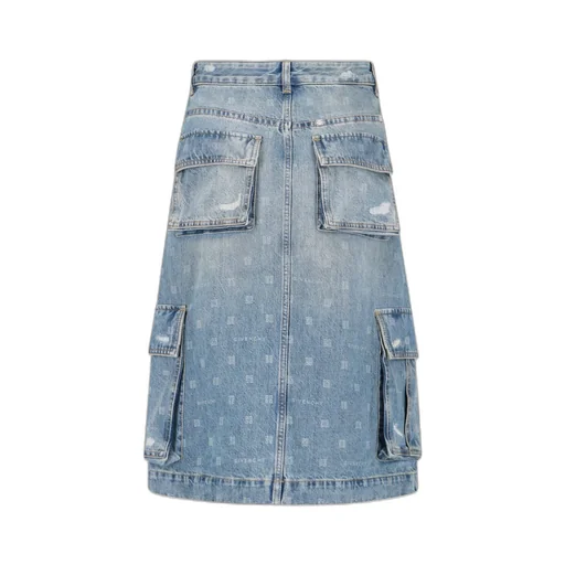 Denim Cargo Skirt