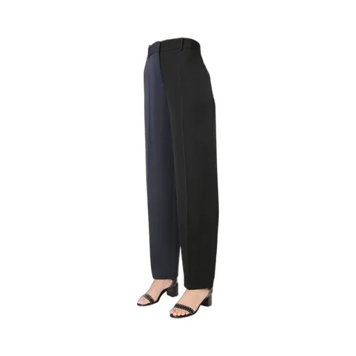 Two-Tone Wide-Leg Trousers