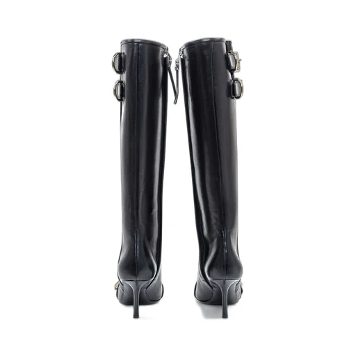 Knee-High Boots With Buckle Detail