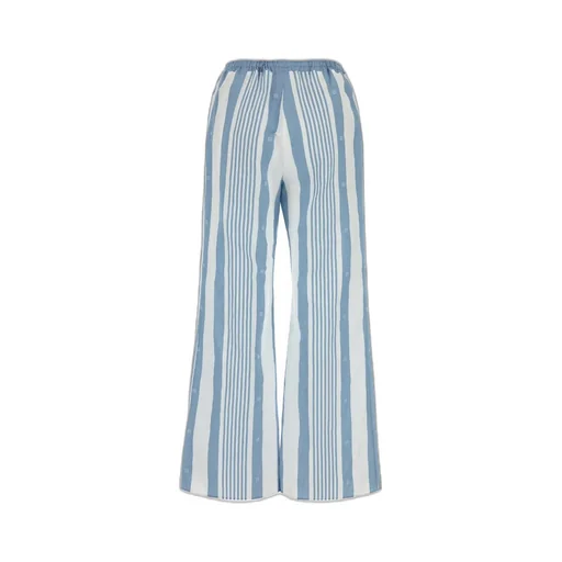 Wide-Leg Striped Pants