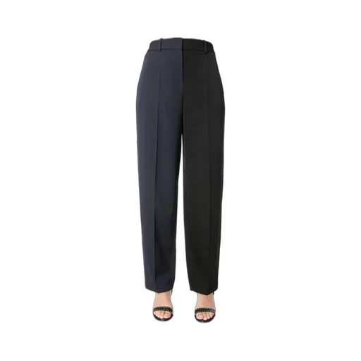 Two-Tone Wide-Leg Trousers