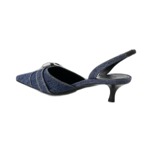 Denim Slingback Pumps
