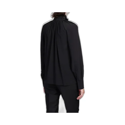 Long Sleeve Blouse With Tie Neck