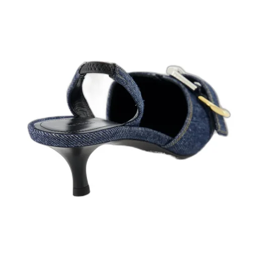 Denim Slingback Pumps