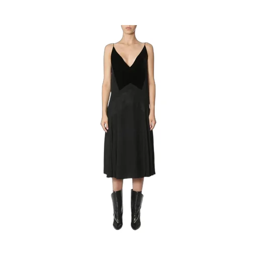 Velvet Trim Slip Dress