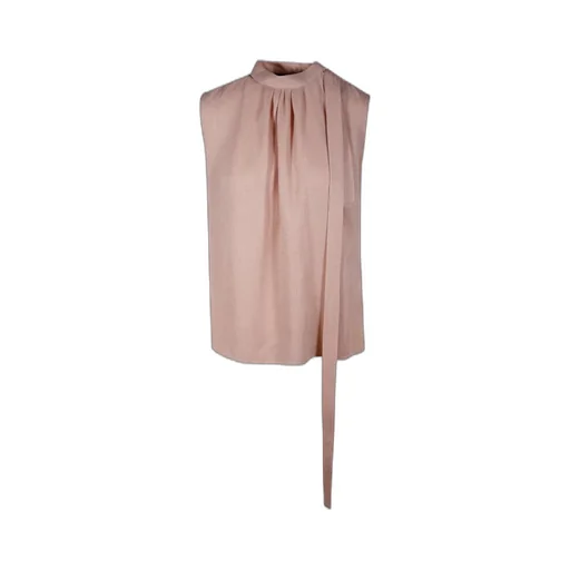 Sleeveless Mock Neck Blouse