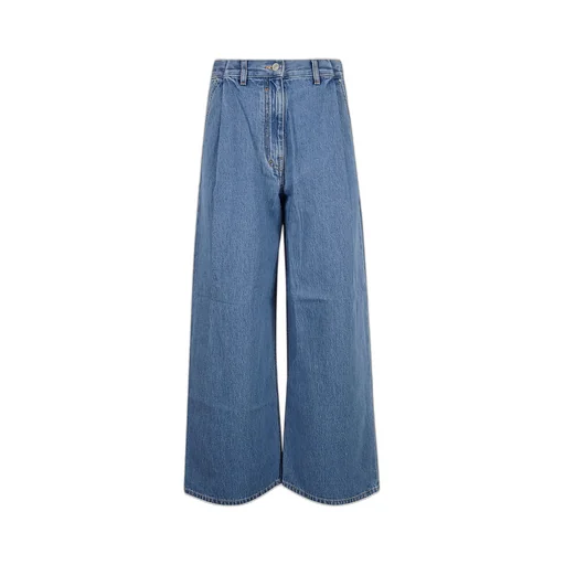 Wide-Leg Denim Jeans