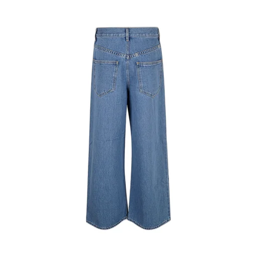 Wide-Leg Denim Jeans