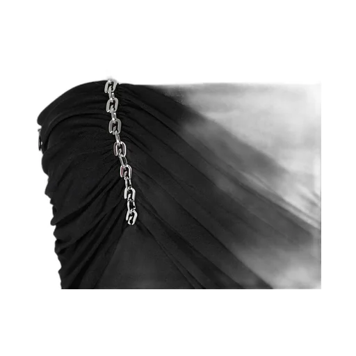 Strapless Gown With Chain Detail
