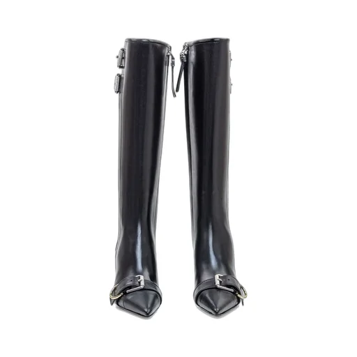 Knee-High Boots With Buckle Detail