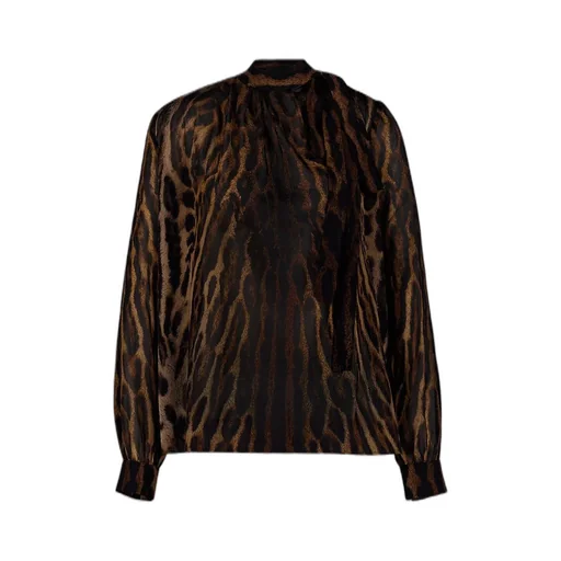 Leopard Print Silk Blouse