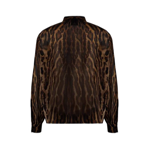 Leopard Print Silk Blouse