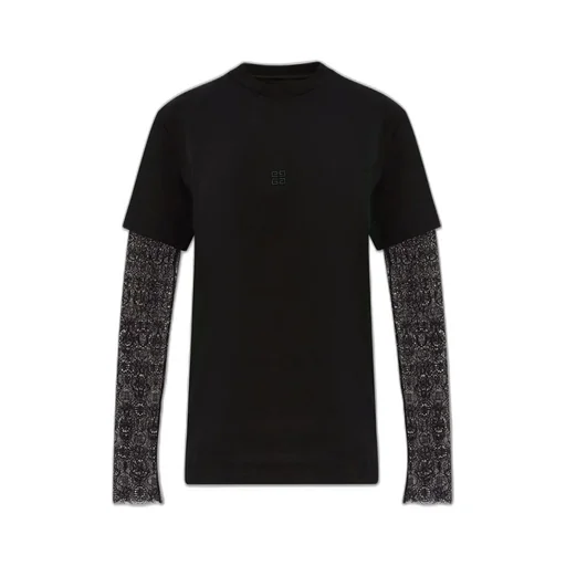 T-Shirt With Lace Sleeves
