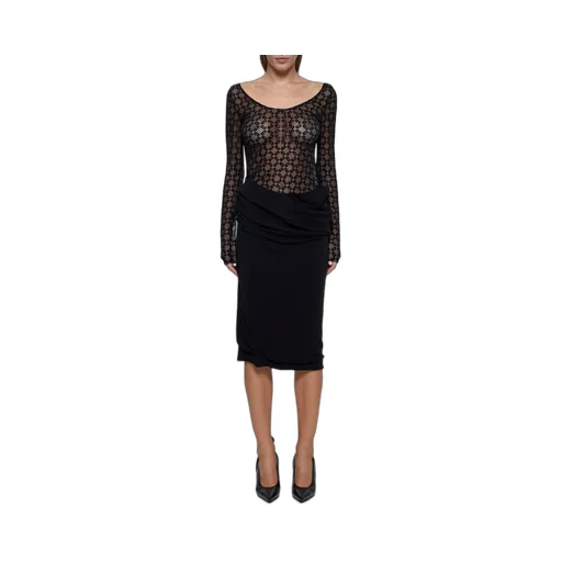 Long Sleeve Sheer Dress