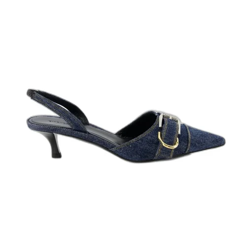 Denim Slingback Pumps