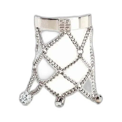 Chain Cuff Bracelet With Charms