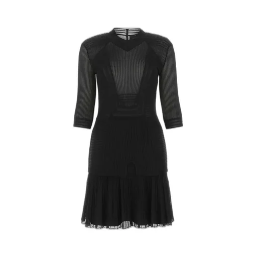 Sheer Ribbed Dress