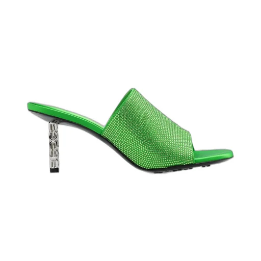 Mules With Embellished Heel