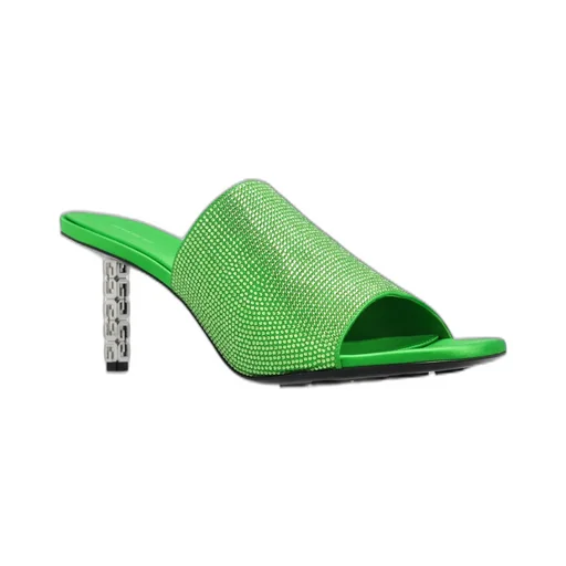 Mules With Embellished Heel