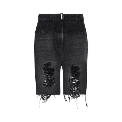 Distressed Denim Shorts